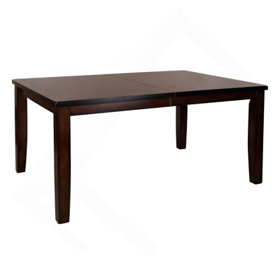 Cherry Finish Transitional 1Pc Dining Table With Extension Leaf Mango Veneer Wood Dining Furniture