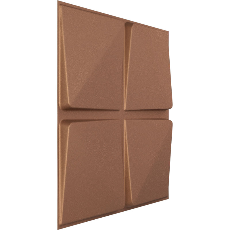 19 5/8"W x 19 5/8"H Edinburgh EnduraWall Decorative 3D Wall Panel, Textured Metallic (Covers 2.67 Sq. Ft.), Aged Copper