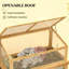 Raised Garden Bed,Wooden Cold Frame Planter With Lean-To Greenhouse,Raised Garden Flower Bed Kit