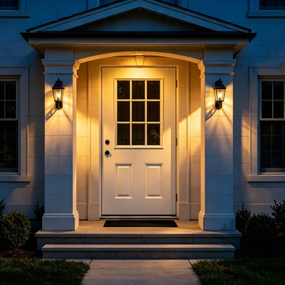 32 x 80 inches Fiberglass Entry Door Slab, 9 Lite Low-E Glass - Front Door Slab for Home's Entrance, Right Hand Inswing, White Smooth Knock-Down Door Slab(Door slab only, frame not included)