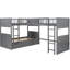 Lit superposé simple avec deux tiroirs, gris - Space Solution Modern et tiroirs pour une chambre à coucher-704888628
