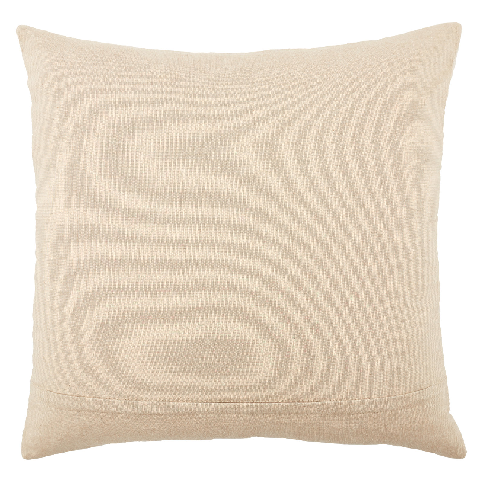 Ramona Square Cotton Pillow Cover & Insert, Blanc De Blanc/Silver Green/Rich Gold, Pillow Cover Only - No Insert
