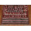 Tapis rouge / rose / noir en laine noué à la main de conception unique 5 pi 10 po x 8 pi 3 po New Age