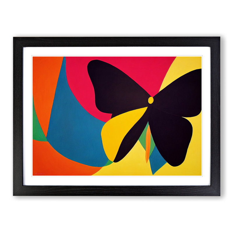 Butterfly Abstract Art Vol.1 - Framed Print, Black, 34cm H x 46cm W x 2cm D