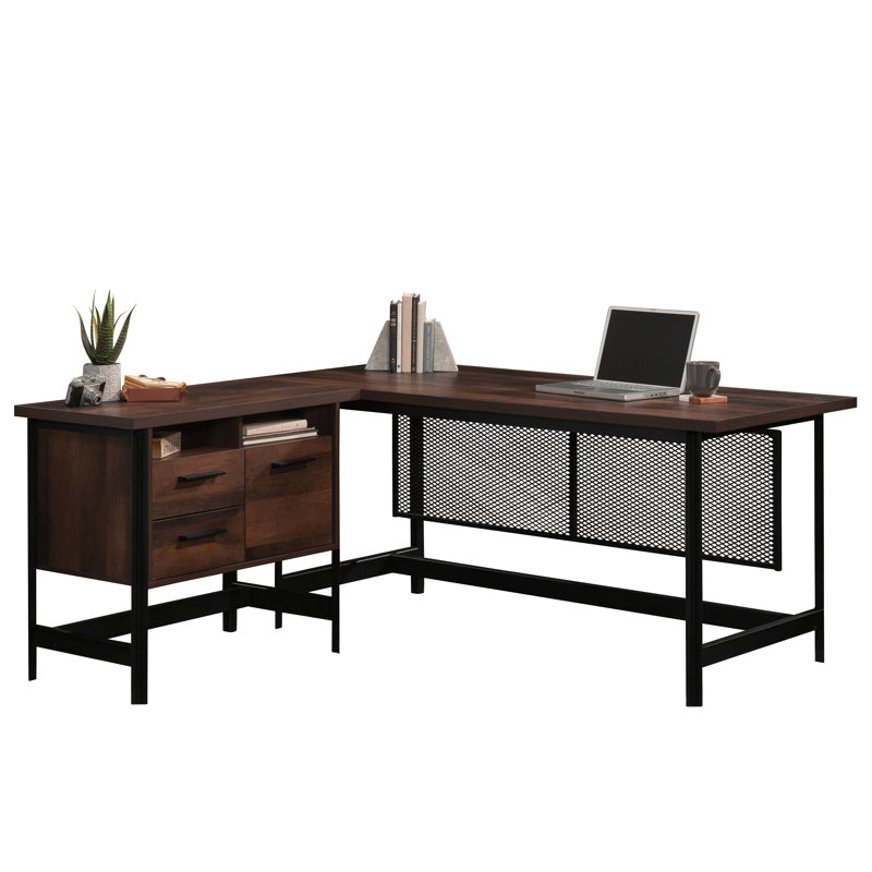 L-Shaped Steel Computer Desk