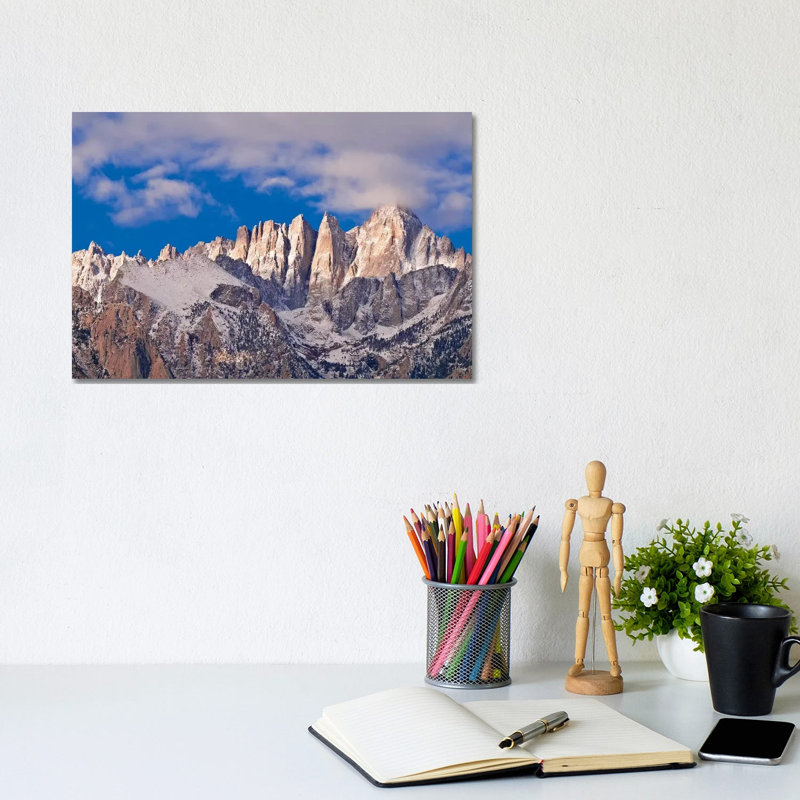 Dawn Light On Mount Whitney As Seen From The Alabama Hills II, Sequoia National Park, California, USA by Russ Bishop - Wrapped Canvas Gallery-Wrapped Canvas Giclée