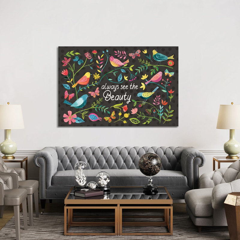 «Budding Beauty I Dark» par Farida Zaman - impression sur toile tendue, H 40 po x l 60 po x 1,5 po