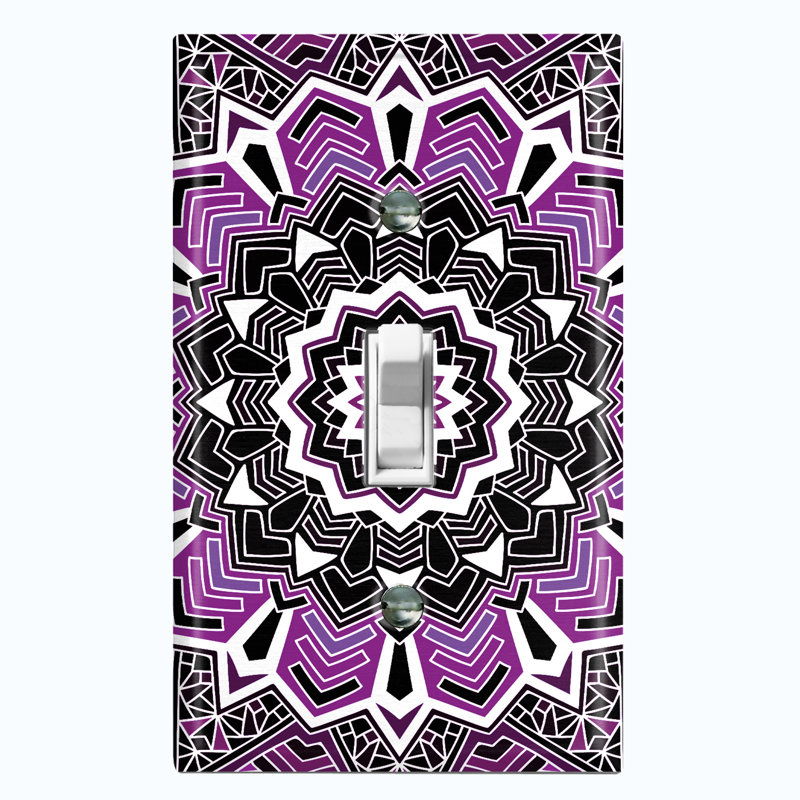 1 - Gang Toggle Light Switch Standard Wall Plate, Purple