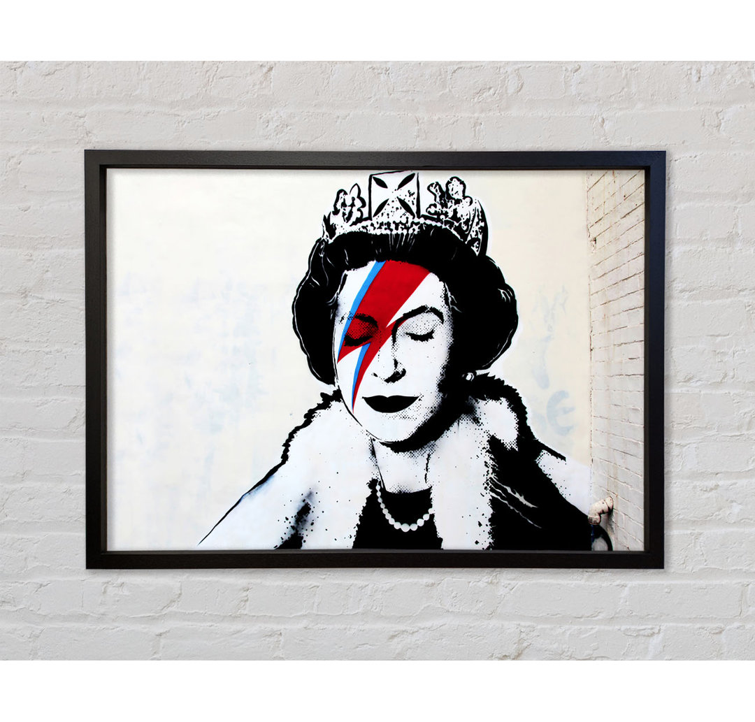 Queen Bowie - Einzelner Bilderrahmen Kunstdrucke auf Leinwand