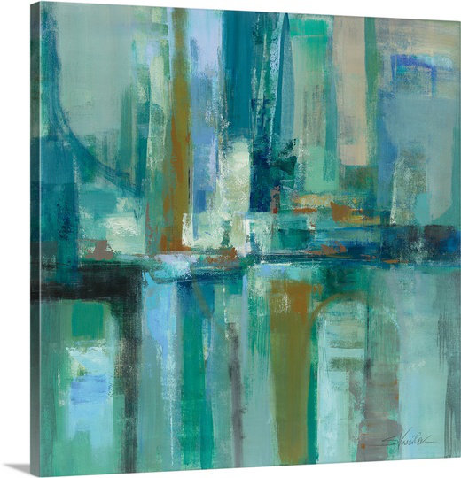 «A Walk in the Rain» par Fulshear, reproduction d'art sur toile, H 20 po x l 20 po x P 1,25 po