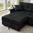 Elegant and sophisticated stylish velvet convertible sofa bed with 2-in-1 pillow and blanket set-703903810