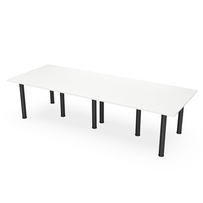 Racetrack Shaped Conference Table w Post Legs