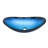 Bathroom Artistic Tempered Glass Blue Vessel Bathroom Sink Pop-Up Drain-124005795-124005796