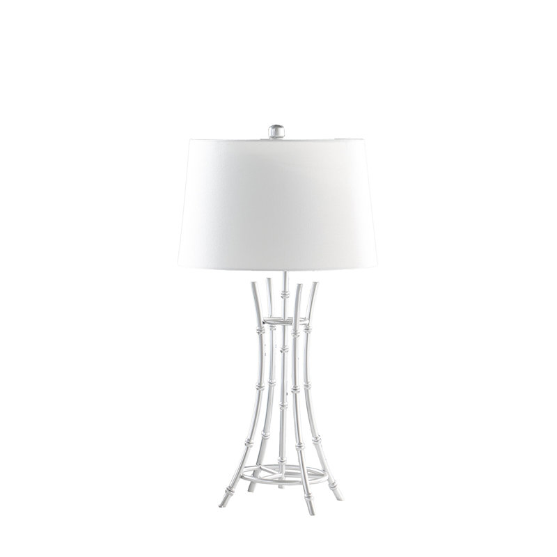 Bamboo Table Lamp, Silver