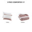 3 pièces d'édredon en coton de couleur - Literie à motif touffeté en chenille-116011236