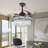 Eather 43.3 " Ceiling Fan with LED Lights with Light Kit