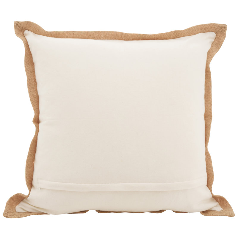Neptunian Collection Embroidered Cotton Throw Pillow