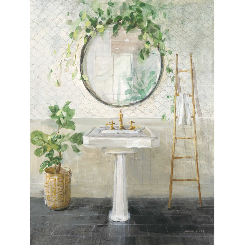 Simple Pleasures Bath II - peinture sur toile tendue, H 48 po x l 36 po