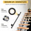 2M Wall Mounted Handrail Safety Hand Rail Non-Slip Steel Pipehandrail Indoor Outdoor Industrial Pipe Towel Rail Wrought Iron Wall Balustrade Handrail Banister Stair Railing