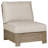 Royalton Eucalyptus Solid Wood Outdoor Armless Lounge Chair with Cushions