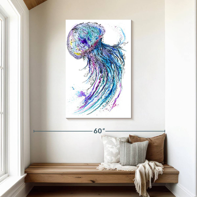 Brampt Vibrant Jellyfish, 45" H x 30" W