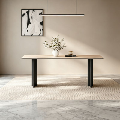 Table de salle à manger moderne en pierre frittée