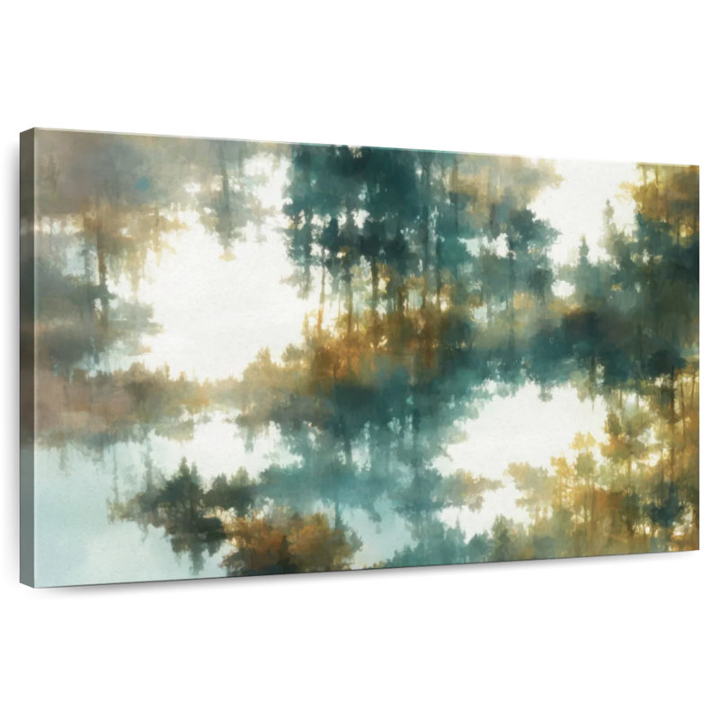 Avery Abstract Green Forest View, 16" H x 24" W