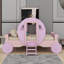 Lit de transport de lit simple en bois avec couronne et lit plateforme avec escalier-71177013
