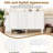 Chic 55.1*13.7*35.4Inch Cabinet With Solid Wood Legs And Fluted Doors, White, 5 Adjustable Shelves For Living Room, Hallway, Entryway, Closet, Kitchen Minimalist Doors Legs,-994131730