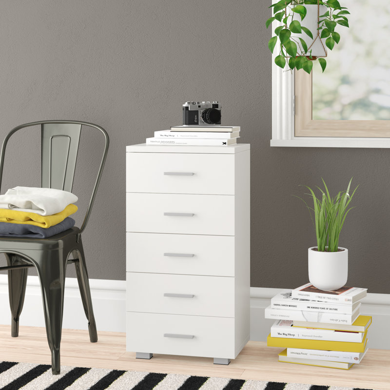 Garbis 5 Drawer Narrow Chest of Drawers
