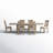 Osbourne 6-Person Extendable Double Pedestal Dining Set-94490645