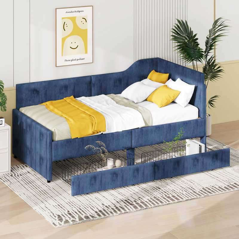 Tallis Upholstered Corduroy, Blue
