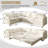 115" Oversized L-Shaped Sleeper Sectional Couch with Pull-Out Bed, Reversible Left/Right Facing Convertible Sofa Bed with USB Ports, Side Pockets & Teddy Upholstery, for Living Room, Apartment-622918953