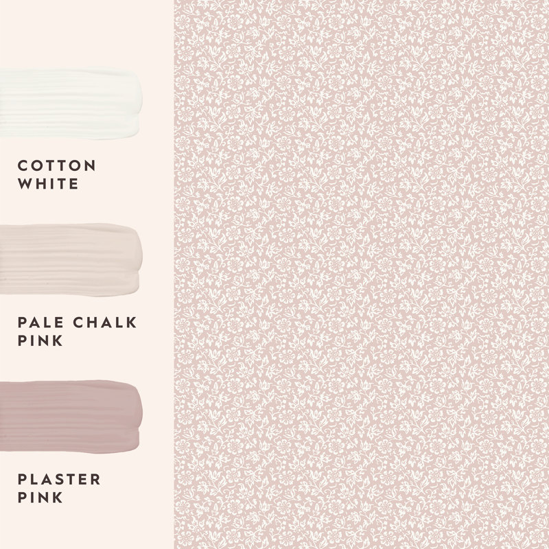 Laura Ashley, papier peint en plâtre rose Sweet Alussym, Rose