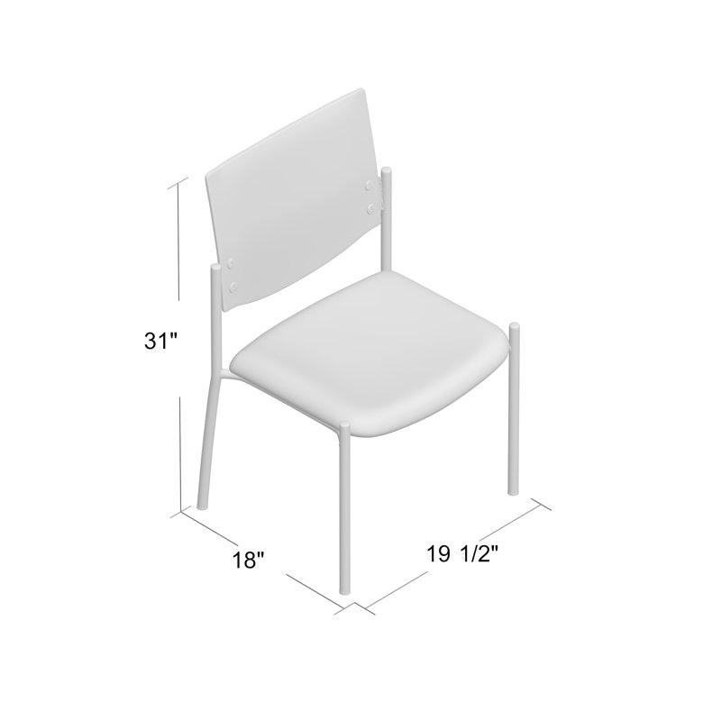 Chaise empilable Evolve Series, Naturel, Courge, Sans accoudoirs