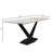 Kivah Modern Dining Table, Rectangular Sintered Stone Kitchen Table with Brushed Stainless Steel Double Pedestal Base, Contemporary Dining Room & Office Conference Furniture-1734694290-1698543259