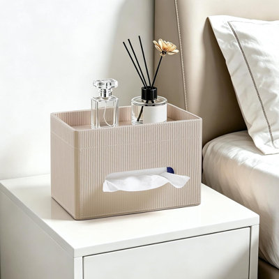 Rectangular box with storage tray
