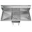 45 " L x 21 " W Silver Freestanding Service Sink