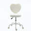 Chaise de bureau blanche en lin en forme de cœur avec hauteur réglable-259117541-259117540-259117539