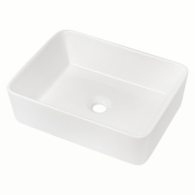 19"X15" Ceramic Rectangular Vessel Bathroom Sink