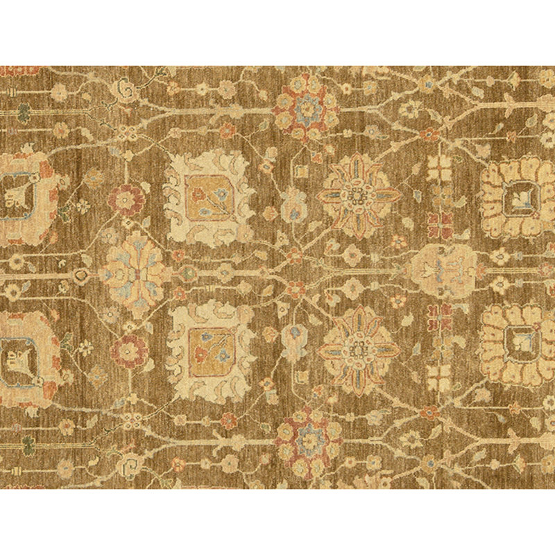Tapis beige et beige noué à la main de haute qualité