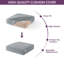 Housse pour causeuse à coussins carrés texturés-354423746