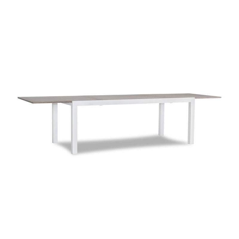 Dune Outdoor Dining Table, Barnwood, White