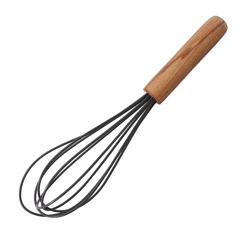 Ustensile de cuisine 10 pouces pour batteur à œuf confortable en silicone, Gris