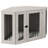 Corner-Style Dog Crate End Table - Walnut Brown Kennel With Plush Cushion, Space-Saving Design For Large Dogs