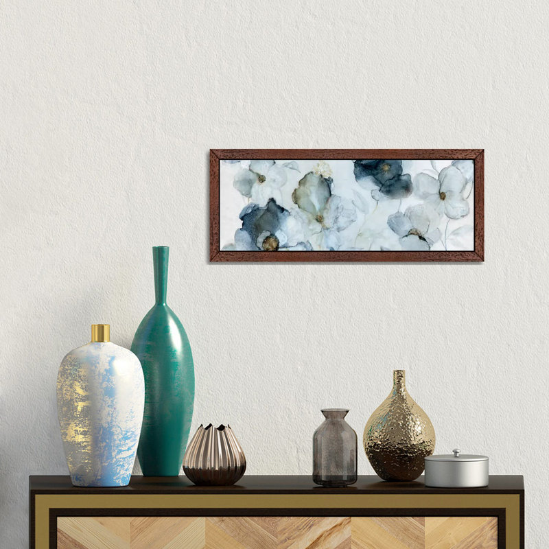 Flowering by Carol Robinson - Panoramic Print on Canvas, 30.48 cm H x 91.44 cm W, Brown Framed
