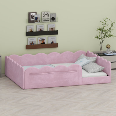 Elegant Upholstered Floor Bed