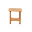 Table d'appoint d'extérieur avec hanches en forme de bois, rangement double couche, profilé ergonomique, multifonctionnel, finition à l'huile de bois, conception à grain de bois, larges connexions rouillées, couleur