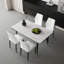 Ensemble de table de salle à manger en pierre frittée extensible de 55 à 79 po avec chaises rembourrées en similicuir 4-8-24578650-24578651