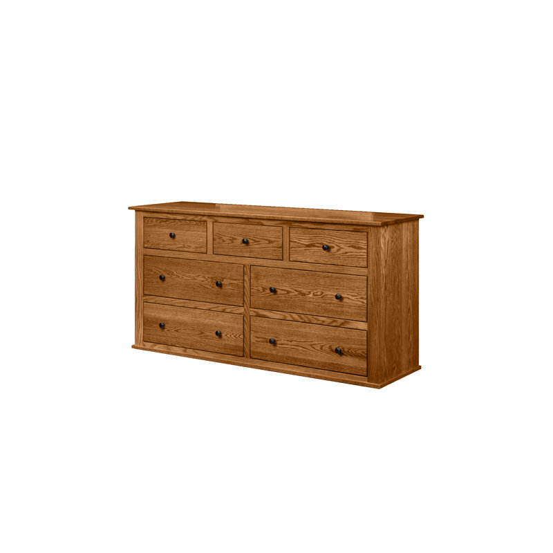 Commode 7 tiroirs Traditional, Chêne moyen